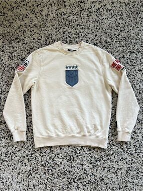 Pro Player USMNT USA One Team One Nation Sweatshirt Cream Men’s Size Small